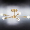 UHP4347 Mid-Century Modern Ceiling Light 5.625''H x 16''W, Brushed Bronze Finish, Albuquerque Collection - 3 of 4