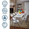 COSCO Commerical Plastic Folding Chairs, 4-Pack, White Speckle - 4 of 4