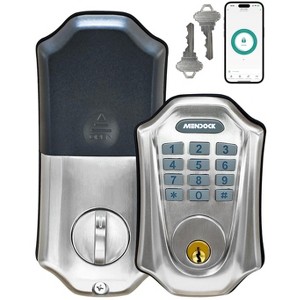 ZACHVO Keyless-Entry Smartphone Bluetooth Deadbolt Smart Lock with Touch Keypad, Auto-Lock, IP54 Waterproof, Satin Nickel - 1 of 4