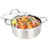 Brentwood 3-Ply Hybrid Non-Stick Stainless Steel Dutch Oven with Tempered Glass Lid - 3 of 4