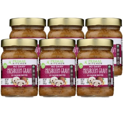 Primal Kitchen Organic No Dairy Mushroom Gravy With Cashew Butter - Case of 6/12 oz