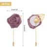 Unique Bargains Realistic Rose Boutonnieres Flower Pins for Wedding Ceremony 24 Pcs - 2 of 4