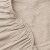 Calm Crinkled Comfort Fitted Sheet (Morning Fog) - 2 of 4