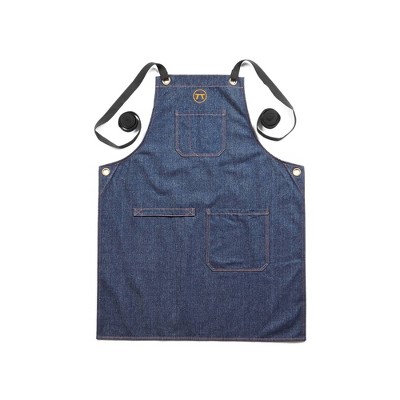 Industry Line Premium Denim Apron with Removable Strap, Kitchen Aprons