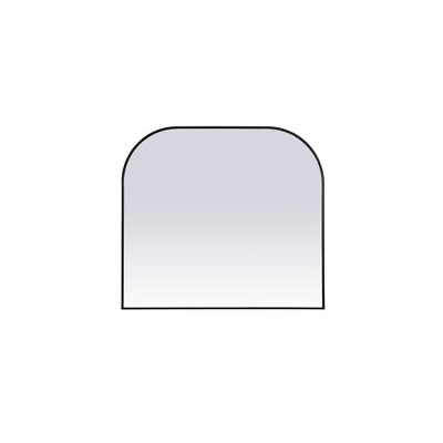 Elegant Lighting Metal Frame Arch Mirror 42x38 Inch in Black