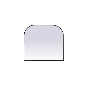 Elegant Lighting Metal Frame Arch Mirror 42x38 Inch in Black - 1 of 4