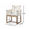 Outdoor Dining Chairs Set of 2, Acacia Wood Patio Armchair with Rope Back and Arms,Washable Cushion,for Backyard, Poolside, Garden - 4 of 4