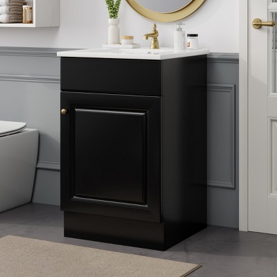 Bathroom Vanity Sink,Bathroom Cabinet,Minimalist Style,Bathroom Storage Cabinet With Door Shelf And Adjustable Shelf-Maison Boucle