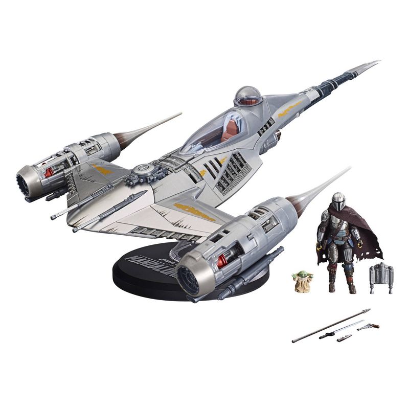 Star Wars: The Mandalorian Vintage N-1 Starfighter Toy Vehicle with Action Figures, 1 of 6