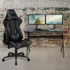 Emma and Oliver Gaming Bundle-Desk, Cup Holder/Headphone Hook & Reclining Chair - 2 of 4