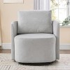 KWPZQEB Swivel Barrel Chair, Modern Upholstered Round Accent Arm Chairs, 360° Swivel Small Single Sofa Armchair for Living Room, Bedroom, Reading Room - 2 of 4