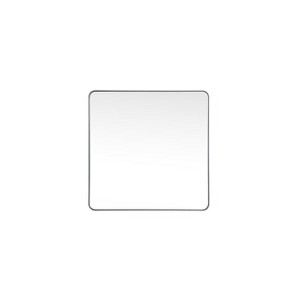 Elegant Lighting Soft corner metal square mirror 42x42 inch in Silver - 1 of 4