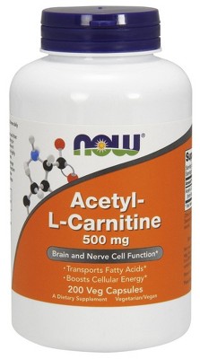 Acetyl L-Carnitine 500mg by Now Foods  -  200 Capsule