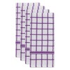 Design Imports  Terry Windowpane Dishtowel Set 4 Piece, 16X26", Eggplant - 3 of 4