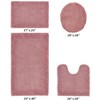 Edge Bath Rug 100% Premium Cotton Ultra-Soft Water Absorbent Tufted Solid Reversible 4 Piece Bathroom Rug Set for Machine Washable Bathmat - 2 of 2