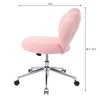Racxily Teddy Fabric Home Office Chair - Height Adjustable 360° Swivel Chair, High-Density Foam, Ergonomic Back,for Home Office/Study Room,White - 2 of 4