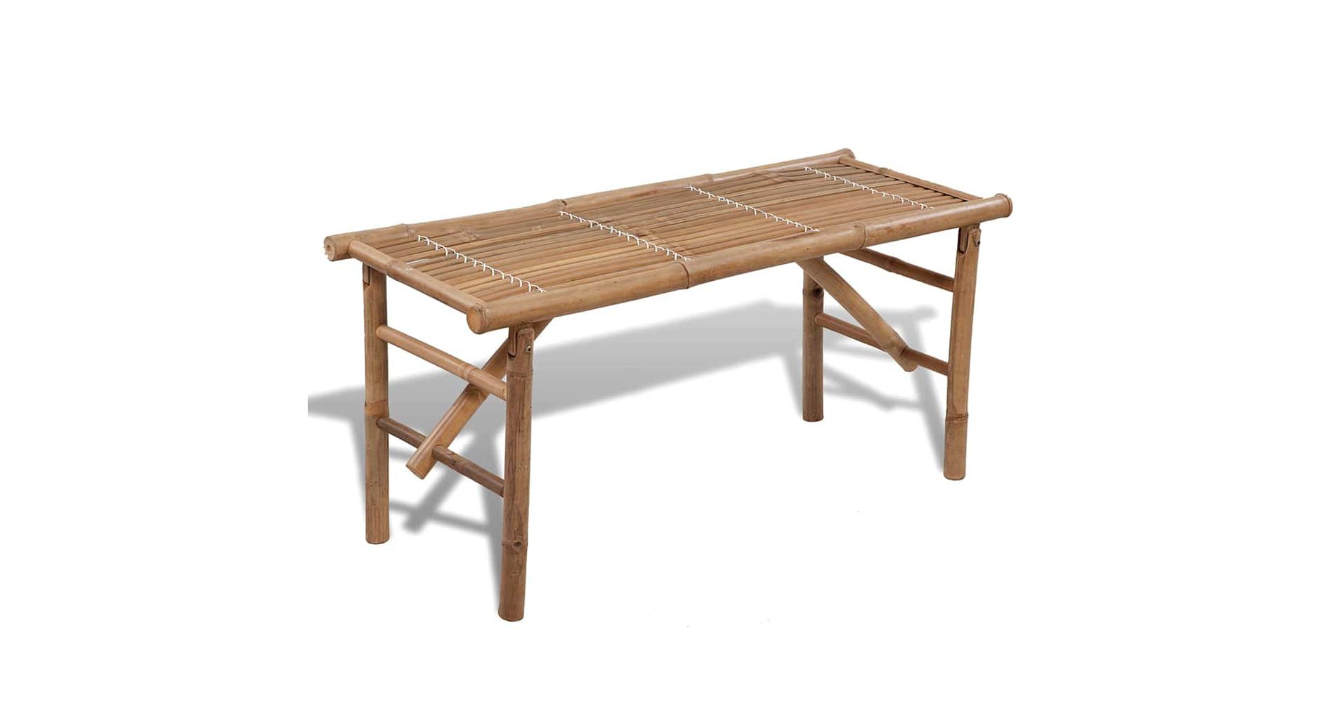 Garden Bench Natural Bamboo Bamboo Medium Foldable