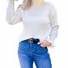 Women's Ruffle Sleeve Turtleneck Sweater - Amoli S/M - 4 of 4