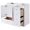NicBex 35" Bathroom Storage Cabinet without Sink, Bathroom Vanity, 4 Spacious Drawers and 1 Cabinet for Bathroom, White - 3 of 4