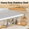 Stainless Steel Wall Shelf NSF Commercial Wall-Mounted Shelving Appliance & Equipment Metal Shelving With a Backsplash and Two Brackets - 4 of 4