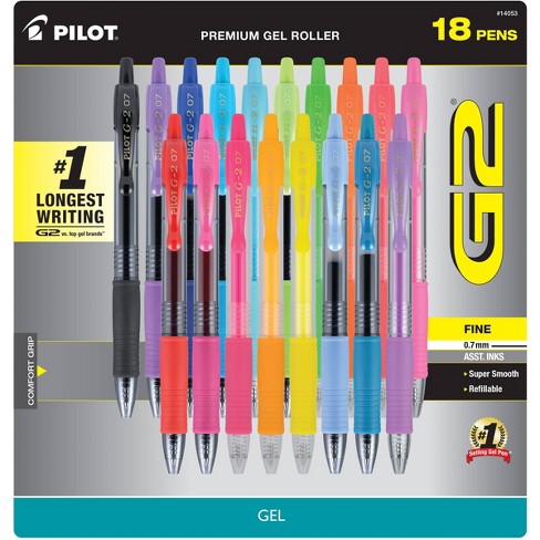 Pilot G2 Gel Ink Refill for Rolling Ball Pens 2/Pack Ultra Fine Point 0.38mm 