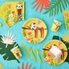 Blue Panda Disposable Dinnerware Set - Serves 24 - Cute Sloth Animal Themed Party Supplies for Kids Birthdays, Baby Showers - 2 of 4