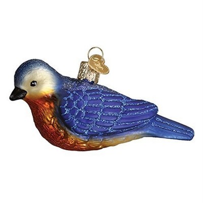 Old World Christmas Glass Blown Ornament for Christmas Tree, Western Bluebird