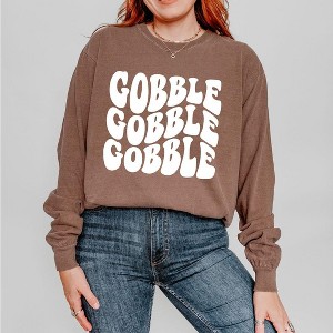 Simply Sage Market Women's Gobble Wavy Long Sleeve Garment Dyed Tee - 1 of 4
