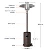 Pamapic 48000 BTU Propane Outdoor Patio Heater with Cover - 3 of 4