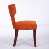 DOMETOUR Dining Chair Mid Century Modern Chair Set of 2 Linen Fabric Upholstered Accent Chair Curved Backrest with Copper Nails around - 4 of 4