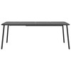 vidaXL Garden Table Anthracite Steel with e-coating and powder-coating - 78.7" x 39.4" x 28" - 3 of 4