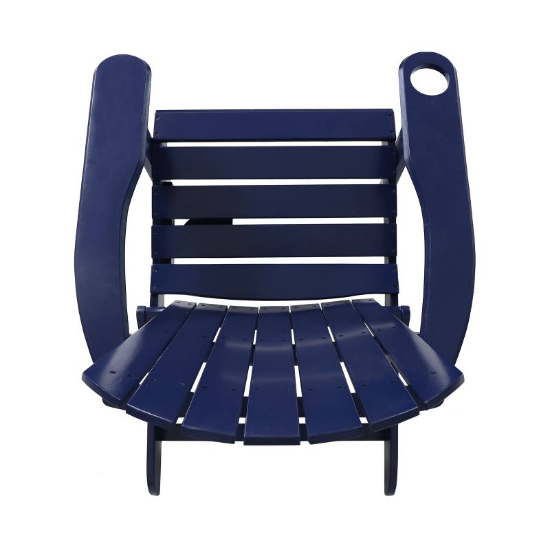 Bellwood Outdoor Acacia Wood Folding Adirondack Chair Navy - Christopher Knight Home, 6 of 10