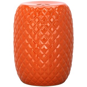 Calla Garden Stool - ACS4549 - Indoor/Outdoor - Orange - Safavieh - 1 of 3