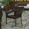 Merrick Lane Weather Resistant Indoor/Outdoor Stacking Patio Dining Chair with Steel Frame and PE Rattan - 2 of 4