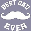 Women's Design By Humans Best Dad Ever Mustache By sukhendu12 Racerback Tank Top - 2 of 2