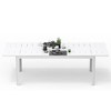 DOMETOUR Patio Dining Expandable Table, Metal Aluminum Outdoor Table for 6-8 Person Rectangular Table for Porch Lawn Garden Bistro(Ivory White) - 2 of 4