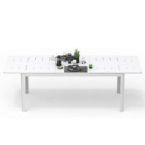 XINGHANZHENXUAN Brown Patio Dining Tables, Metal Aluminum Outdoor Table for Porch Lawn, Garde, Bistro - 1 of 4