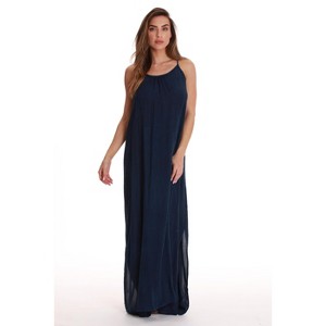 Riviera Sun Womens Tie-Dye Spaghetti Strap Open-Back Maxi Dress  Boho Beach Cover-Up & Casual Summer Sundress - 1 of 3