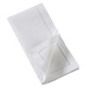 Saro Lifestyle Embr'd Violet Hemstitch Napkin, 20" Square, White (Set of 6) - image 2 of 3