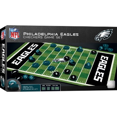 Philadelphia Eagles Green and Black Checkers Board Game Set