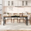78.7" Industrial Wood Dining Table for 6-8 People, Rectangle Kitchen & Dining Room Table for Dinners or Meetings, Kitchen and Dining Spaces. - 3 of 4