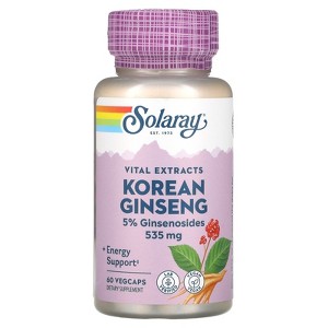 Solaray Vital Extracts, Korean Ginseng, 535 mg, 60 Vegcaps - 1 of 2