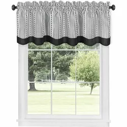 Kate Aurora Living Country Farmhouse Striped Window Valance Curtain Treatments - Assorted Colors
