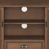 54" Solid Wood Tall Transitional TV Media Stand with Two Central Drawers, Ladder Framed Doors and Cord Management for Living Room and Bedroom - 4 of 4