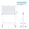 INFURNIC Whiteboard Easel Magnetic White Board Dry Erase Porbable Boards Height Adjustable with Stand for School Office Home, White, 49.6"*51"*20.7" - 3 of 4