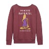 Women's - Disney Princess - Princess Rapunzel Lightweight French Terry Wide Neck Long Sleeve Shirt - 2 of 4