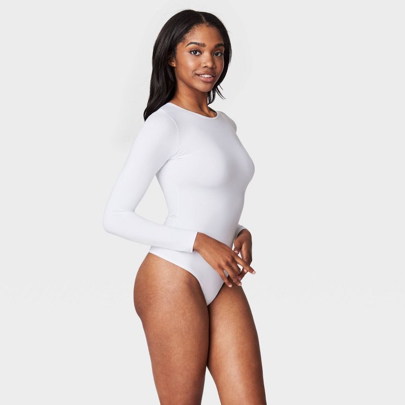 ASSETS by SPANX Women's Long Sleeve Thong Bodysuit, 3 of 6