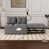 KTMBDW Multi-Function Folding Ottoman Breathable velvet Couch Bed with Adjustable Backrest, Convertible Chair for Living Room Apartment Office - 3 of 4