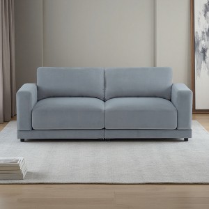 81" Modern Square-Arm Sofa with Soft Cushions - 1 of 4