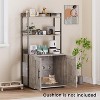 Garvee Stylish Cat Litter Box Enclosure with 3 Shelves – Easy Clean Surface, MDF & Iron, 150 lbs Capacity - 4 of 4